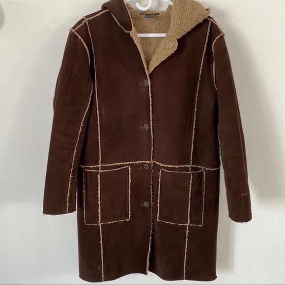 Woolrich Jackets & Blazers - 𝅺WOOLRICH Faux Suede Shearling Mid-length Coat